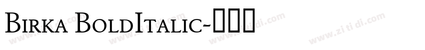 Birka BoldItalic字体转换